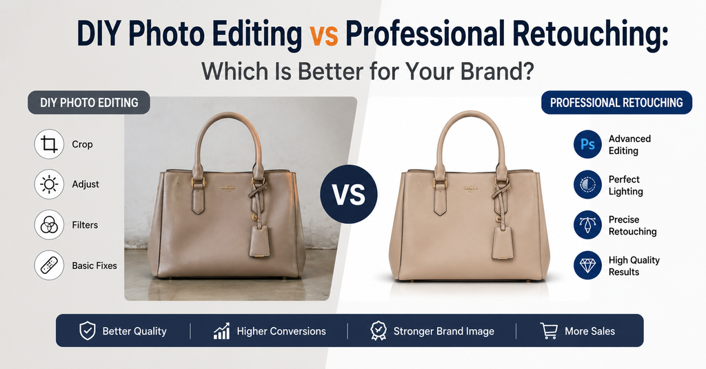 DIY Photo Editing vs Professional Retouching: Which Is Better for Your Brand? - Cover Image